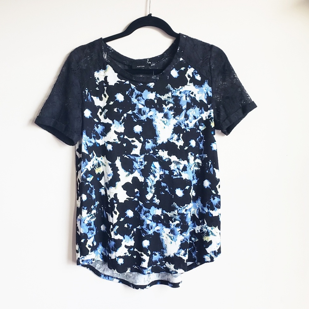 Apt. 9 Lace Sleeve Tshirt Size Medium